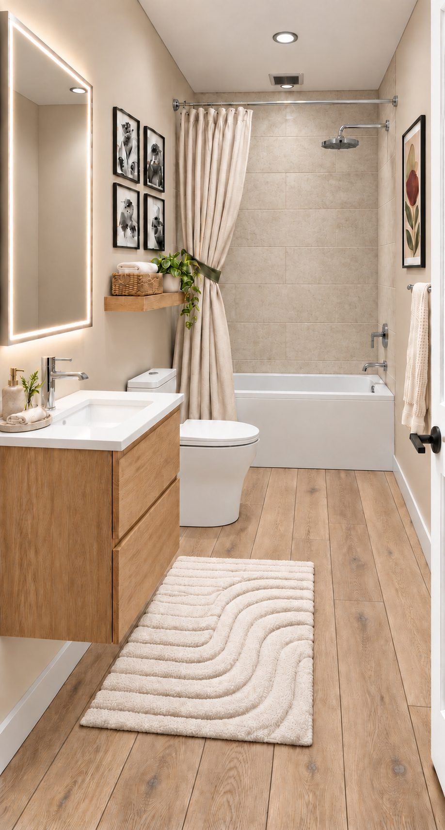 Main bathroom rendering with soaker tub