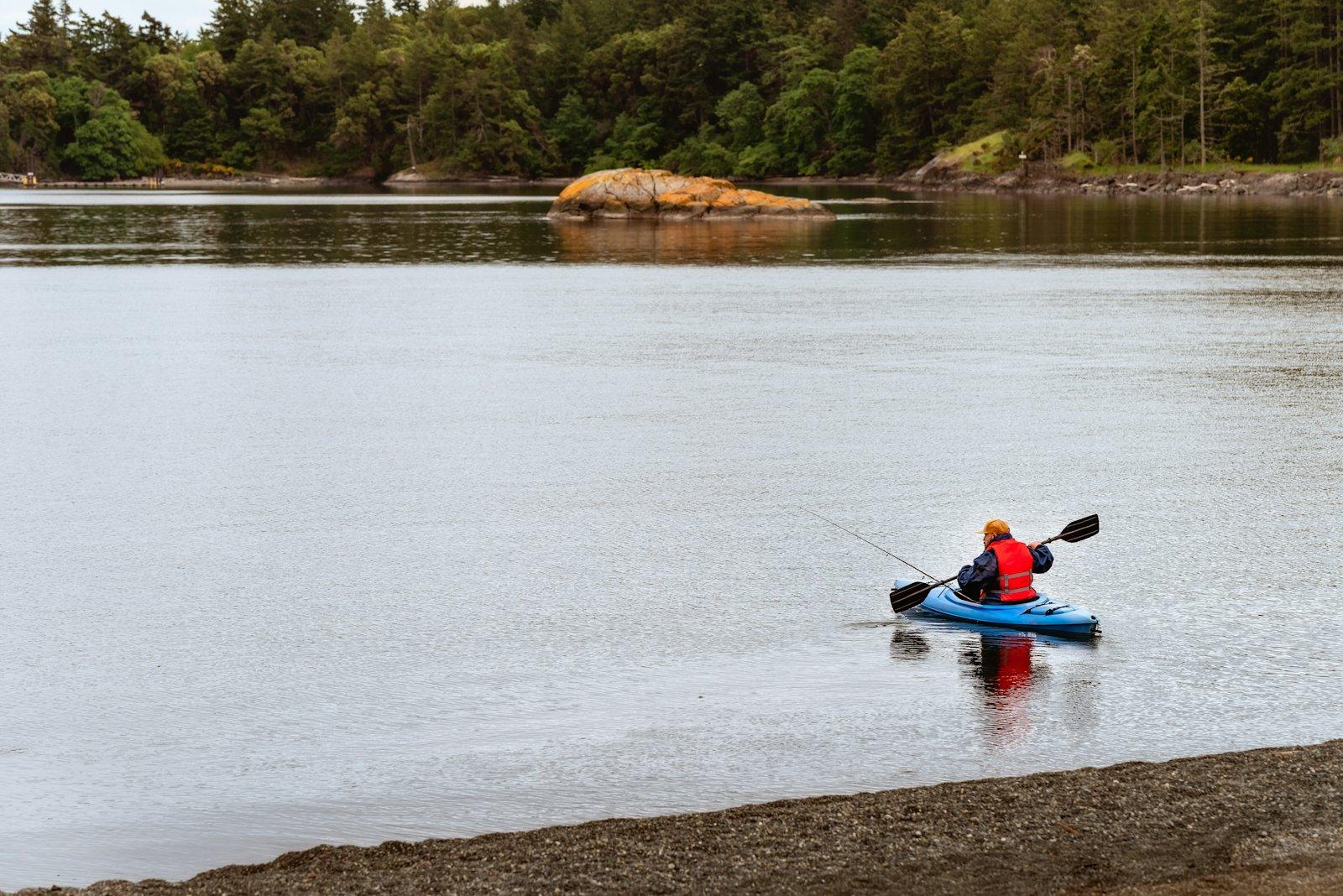 Kayaker on a calm lake