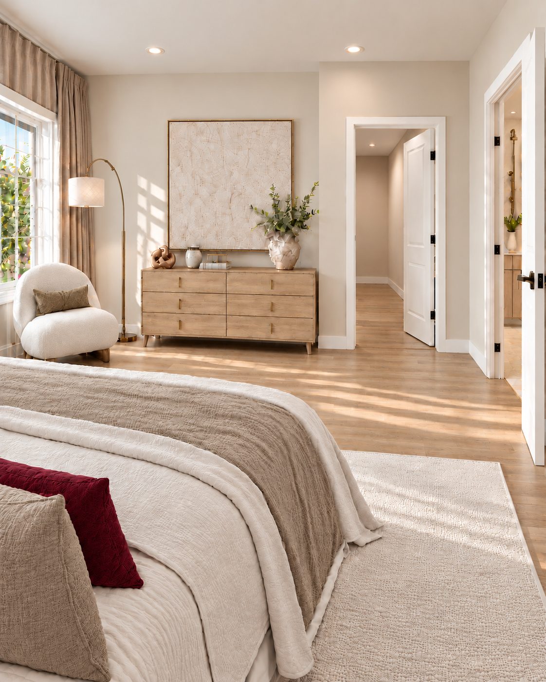 Primary bedroom rendering